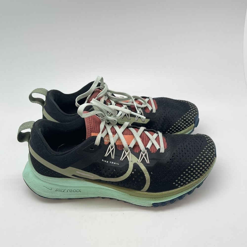 Nike Trail Athletic Shoes - Black, Pink, Green